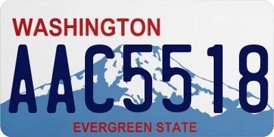 WA license plate AAC5518