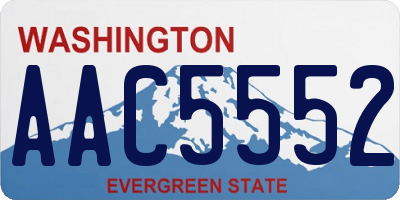 WA license plate AAC5552