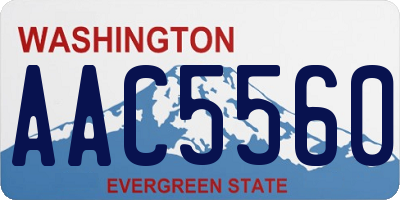 WA license plate AAC5560