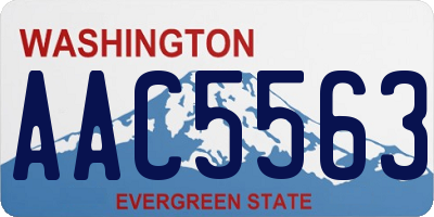 WA license plate AAC5563