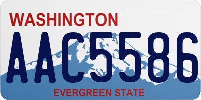WA license plate AAC5586
