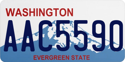 WA license plate AAC5590