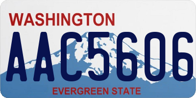 WA license plate AAC5606