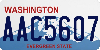 WA license plate AAC5607