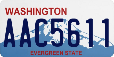 WA license plate AAC5611