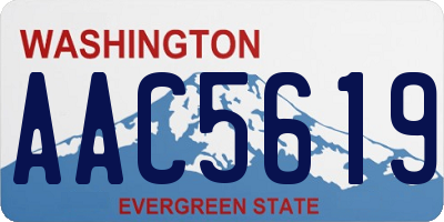 WA license plate AAC5619
