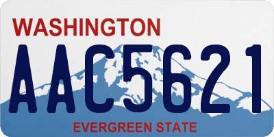 WA license plate AAC5621