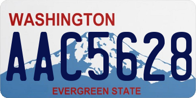 WA license plate AAC5628