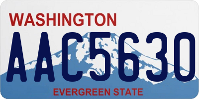 WA license plate AAC5630