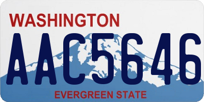 WA license plate AAC5646