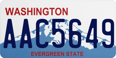 WA license plate AAC5649