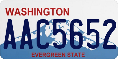 WA license plate AAC5652