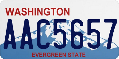 WA license plate AAC5657