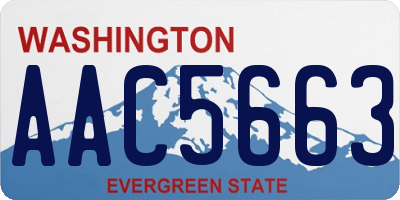 WA license plate AAC5663