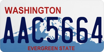 WA license plate AAC5664