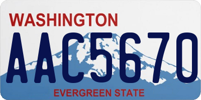 WA license plate AAC5670