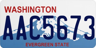 WA license plate AAC5673