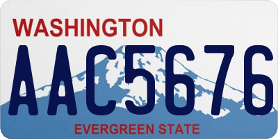 WA license plate AAC5676