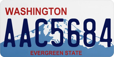 WA license plate AAC5684