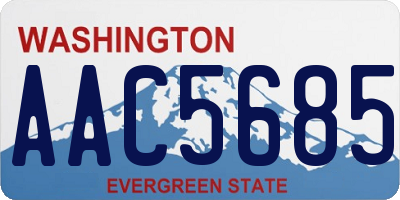 WA license plate AAC5685