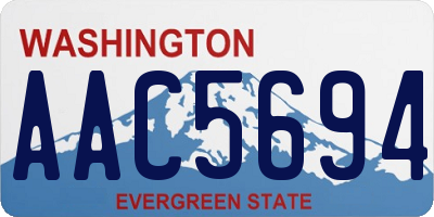 WA license plate AAC5694