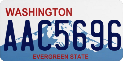 WA license plate AAC5696
