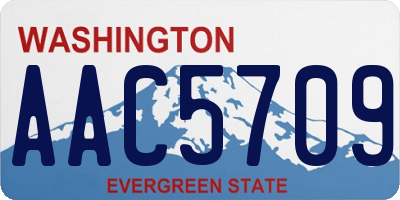 WA license plate AAC5709