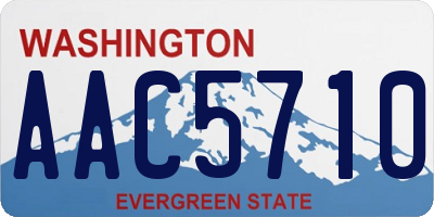 WA license plate AAC5710