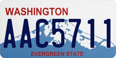 WA license plate AAC5711