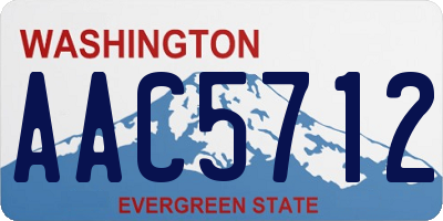 WA license plate AAC5712