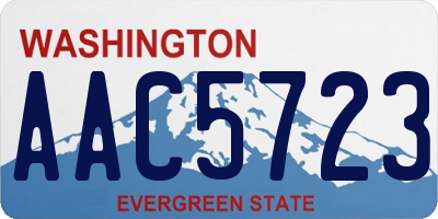 WA license plate AAC5723