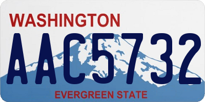 WA license plate AAC5732