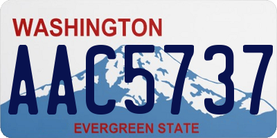 WA license plate AAC5737