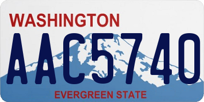 WA license plate AAC5740