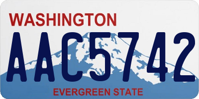 WA license plate AAC5742