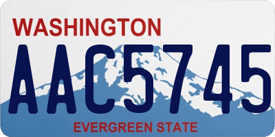 WA license plate AAC5745
