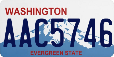 WA license plate AAC5746