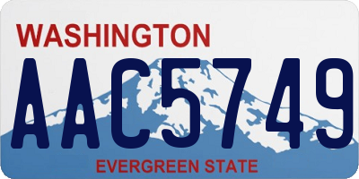 WA license plate AAC5749