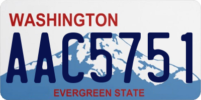 WA license plate AAC5751