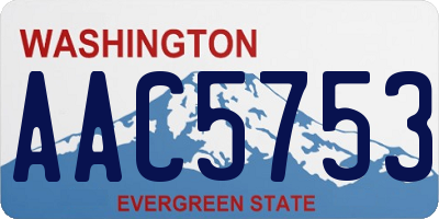 WA license plate AAC5753