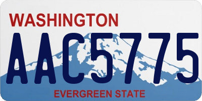 WA license plate AAC5775