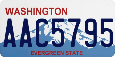 WA license plate AAC5795