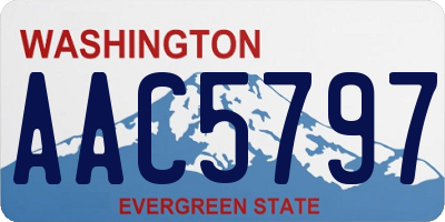 WA license plate AAC5797