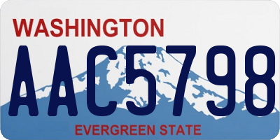 WA license plate AAC5798