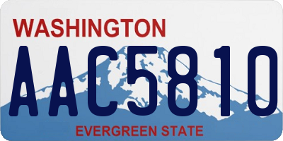 WA license plate AAC5810