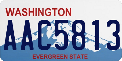 WA license plate AAC5813
