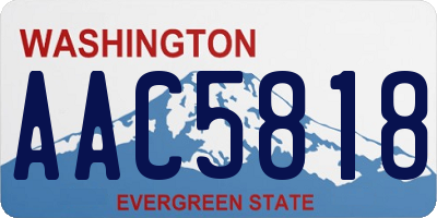 WA license plate AAC5818
