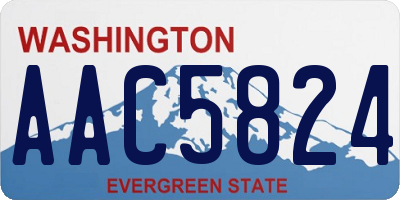 WA license plate AAC5824