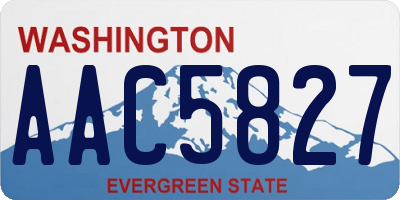 WA license plate AAC5827