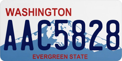 WA license plate AAC5828